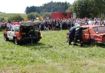 ukázka profesionálních hasičů