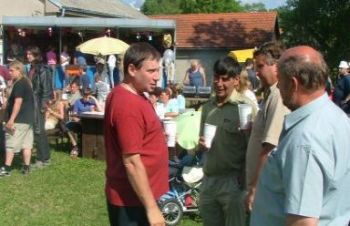 Tomáš Töpfer jako filmový starosta a Karel Říha starosta Blažejovic.