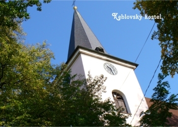 Keblov - věž kostela